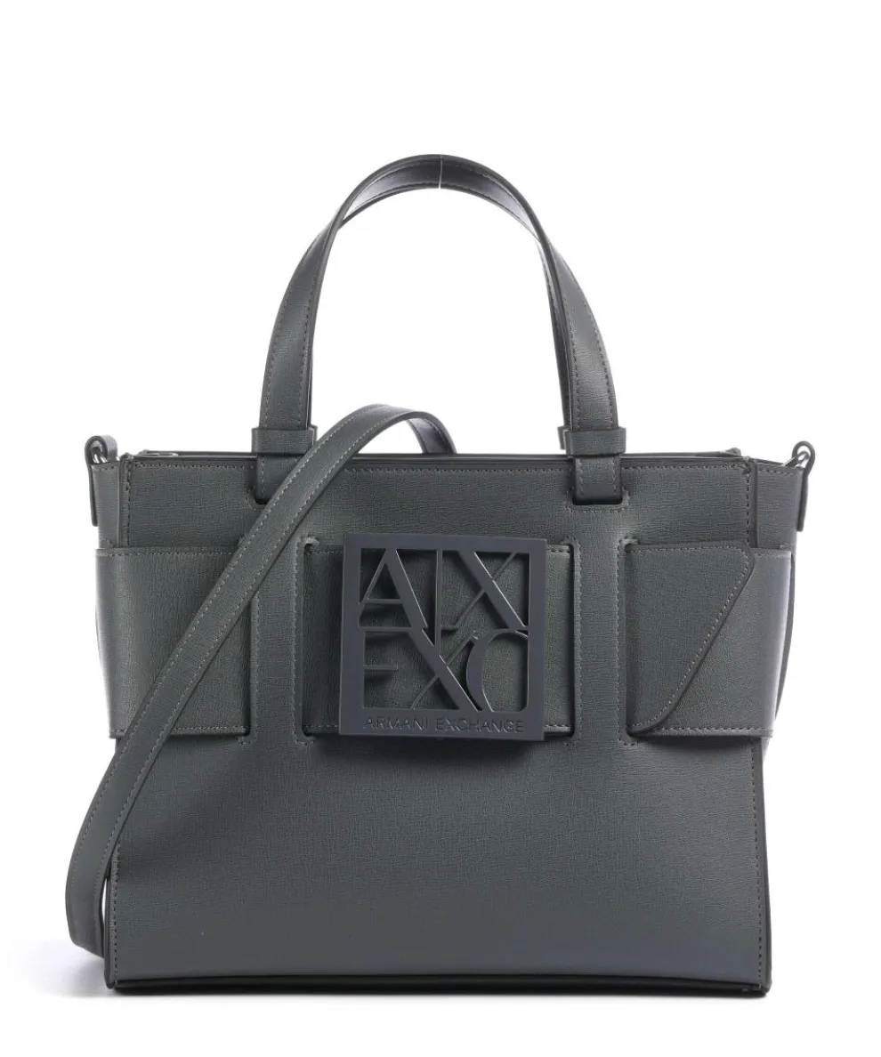 Susie M Handtasche Lederimitat dunkelgrau