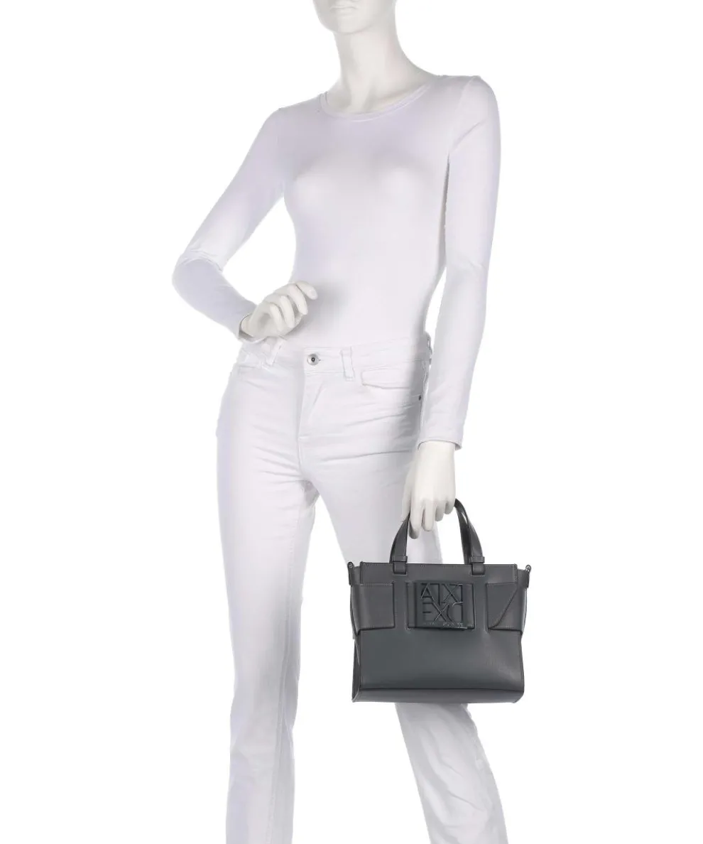 Susie M Handtasche Lederimitat dunkelgrau