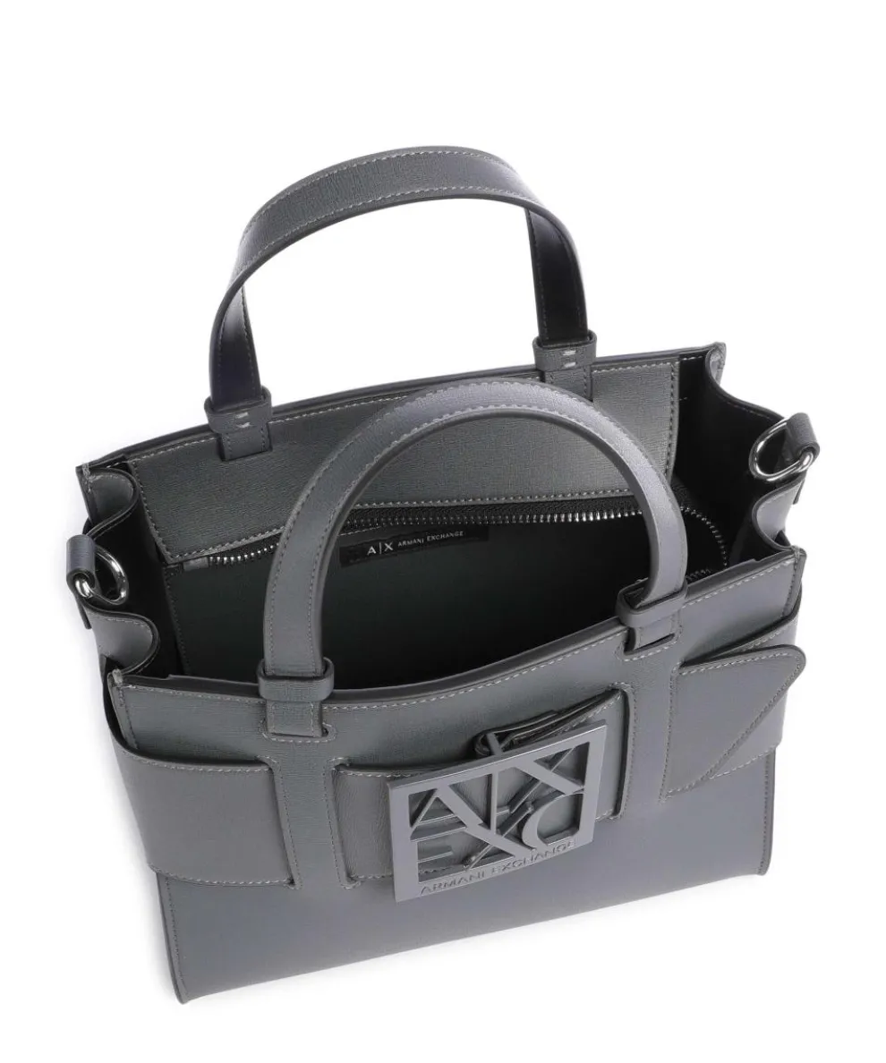 Susie M Handtasche Lederimitat dunkelgrau