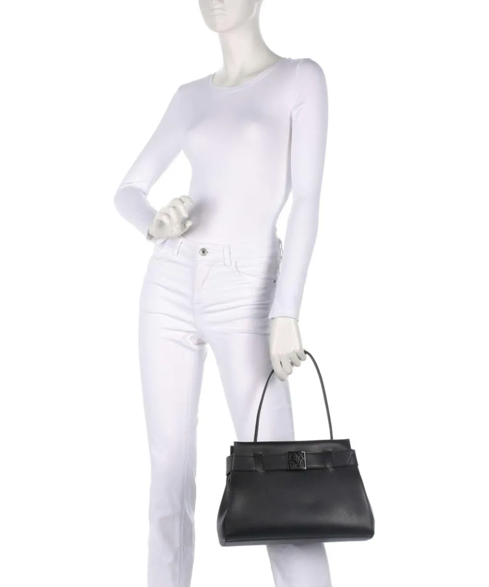 Susie M Shopper Lederimitat schwarz