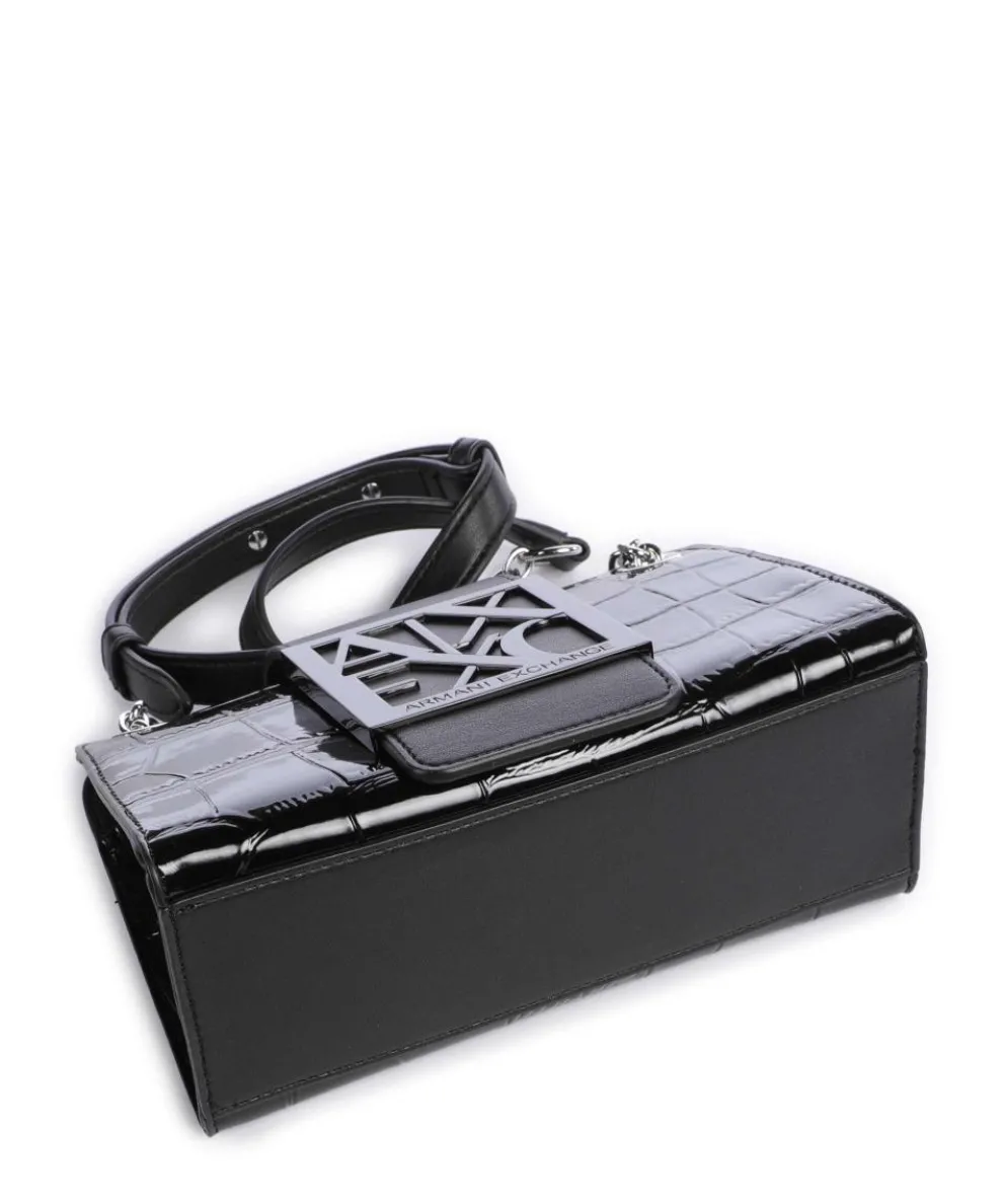 Susie Mini Schultertasche Lederimitat schwarz