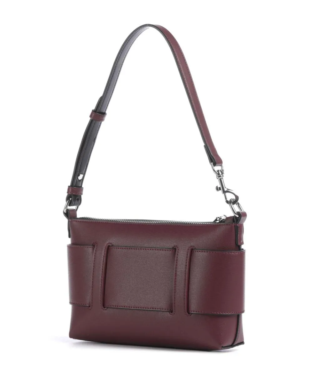 Susie Schultertasche Lederimitat wein