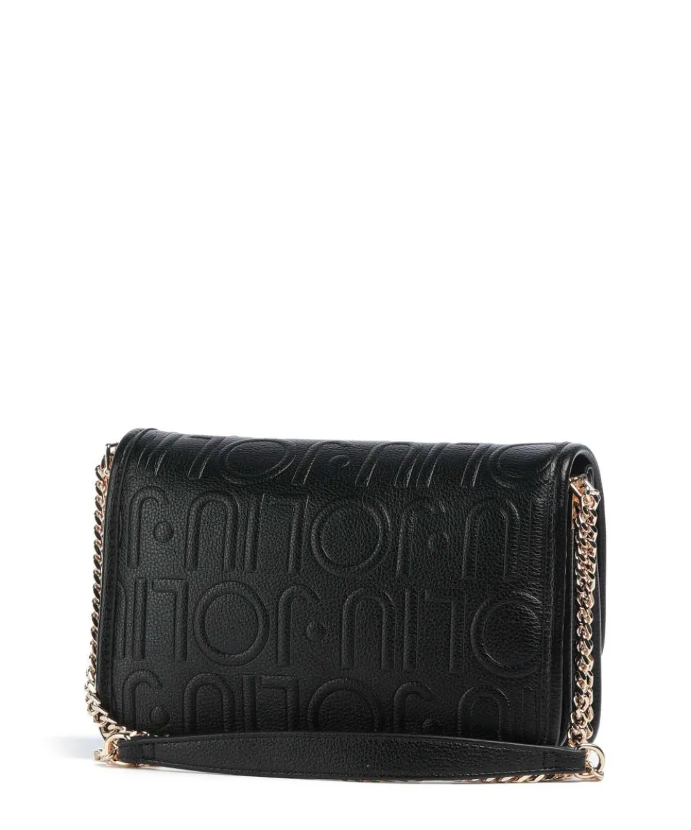 Manhattan S Schultertasche Lederimitat schwarz