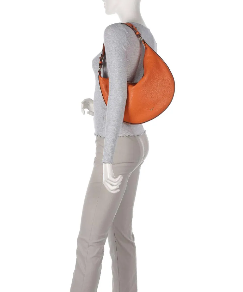 Adria Lulu Beuteltasche genarbtes Rindsleder orange