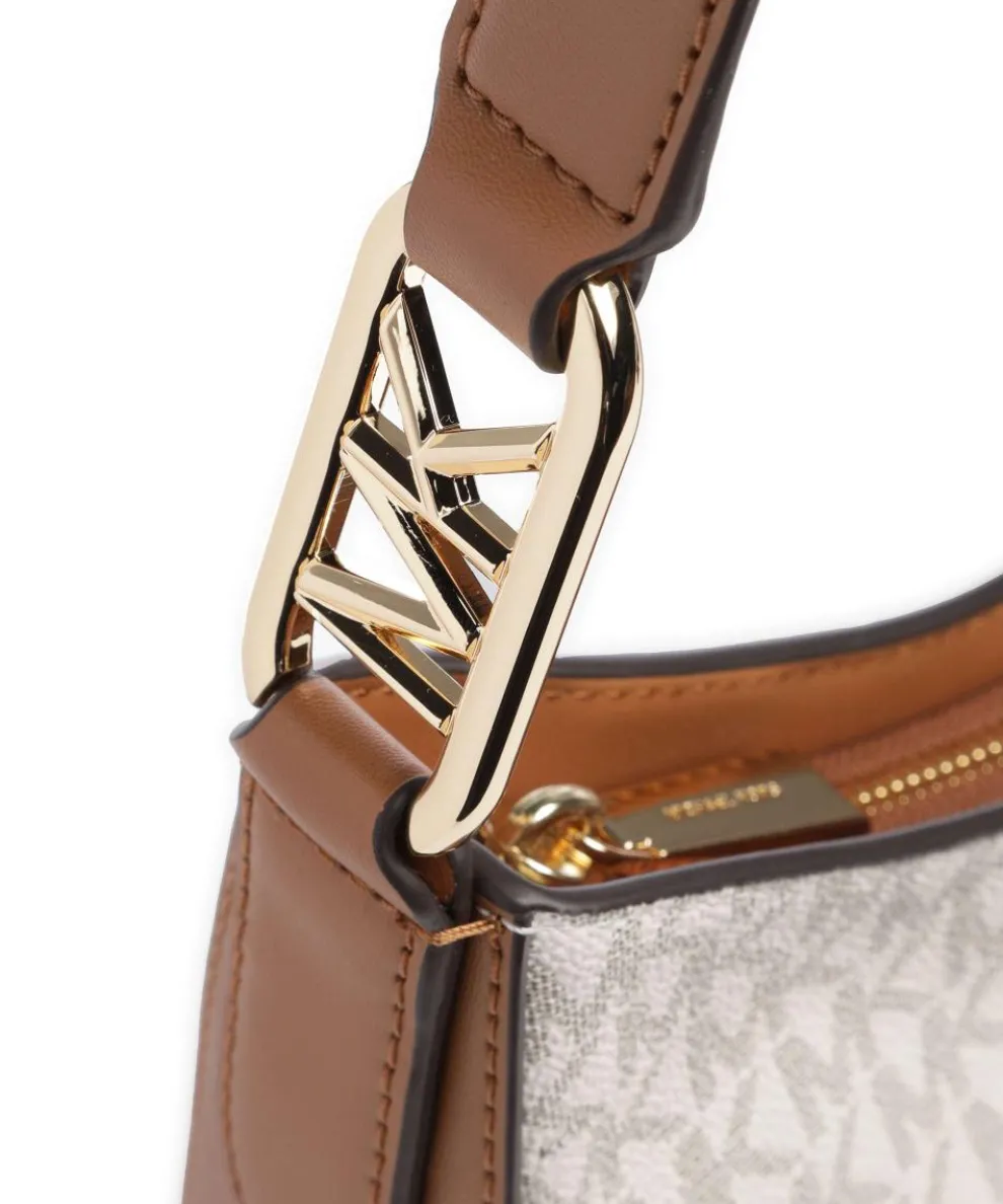 Kensington Beuteltasche Lederimitat elfenbein/braun