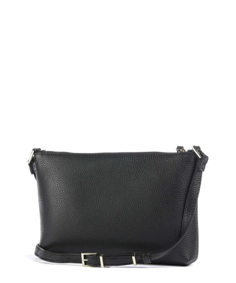 Tricial Umhängetasche genarbtes Rindsleder schwarz