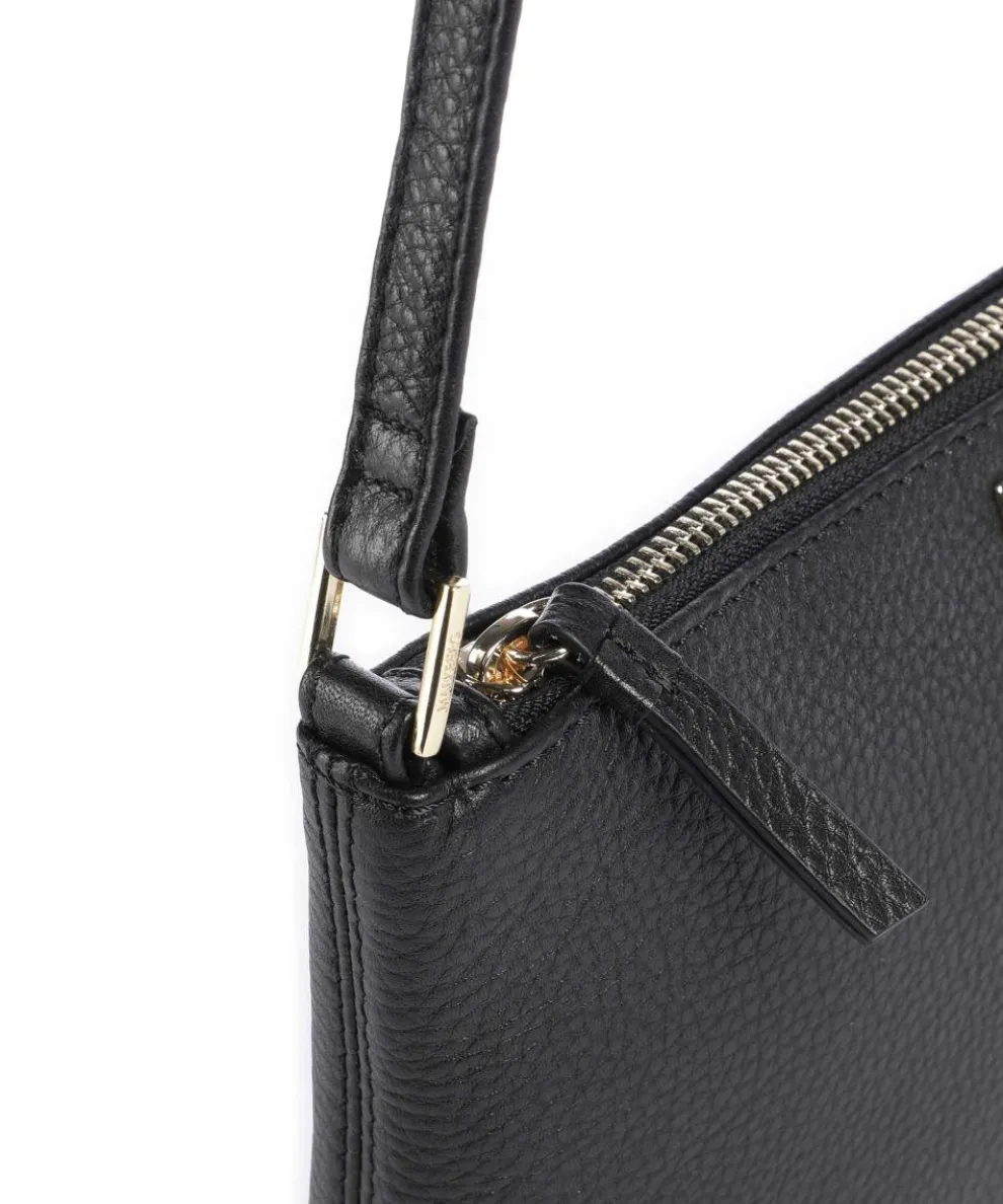 Tricial Umhängetasche genarbtes Rindsleder schwarz