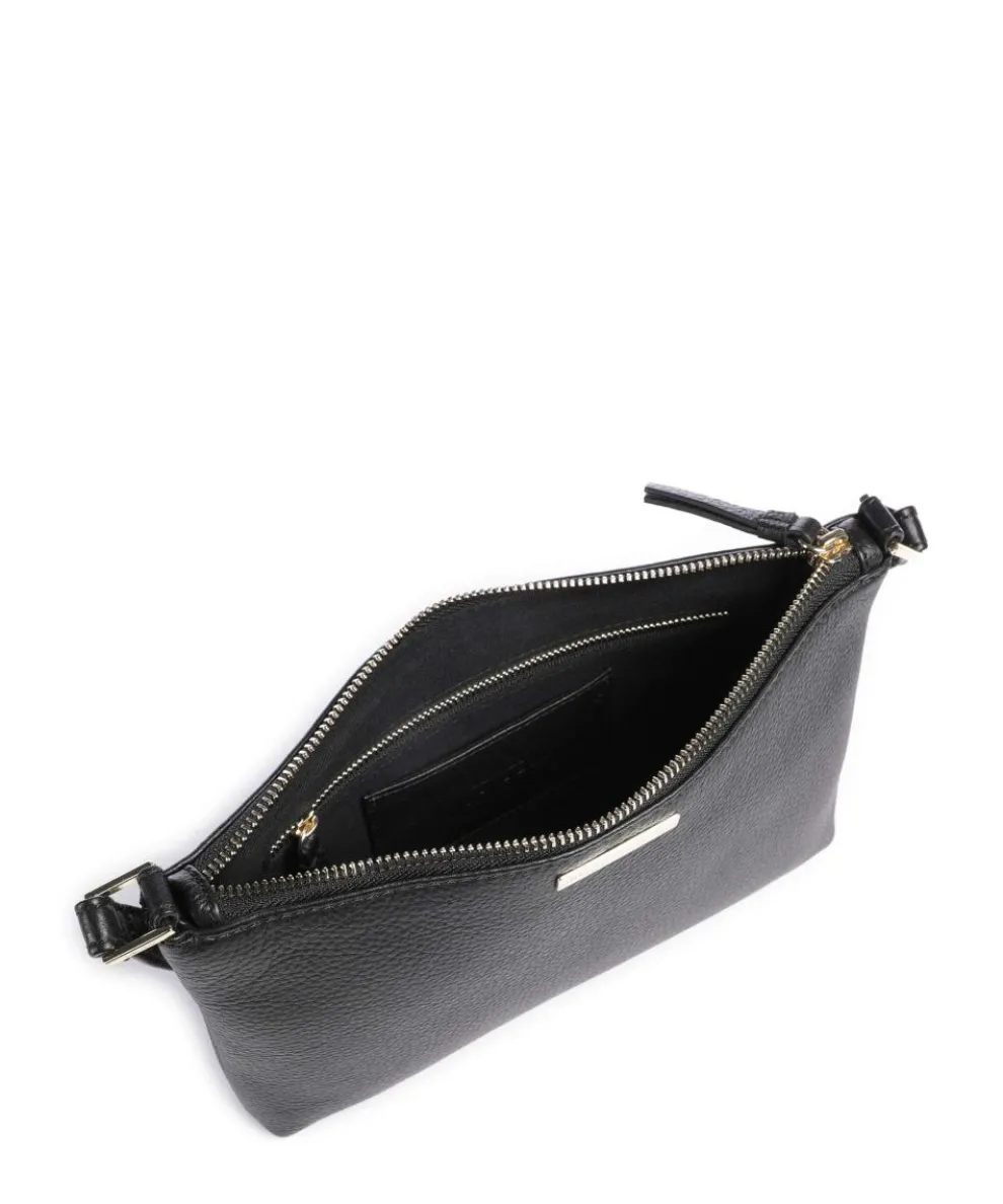 Tricial Umhängetasche genarbtes Rindsleder schwarz