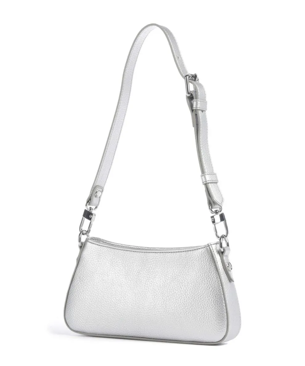 Tasha Grain Schultertasche Lederimitat silber