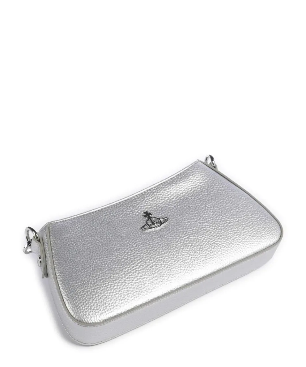 Tasha Grain Schultertasche Lederimitat silber