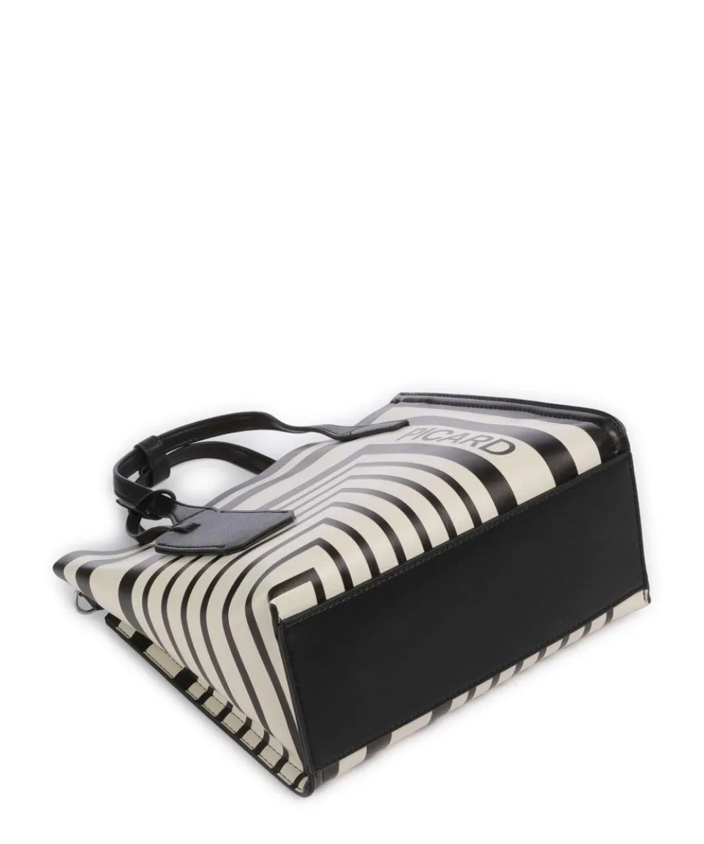 Brasilia Handtasche Lederimitat schwarz/weiß