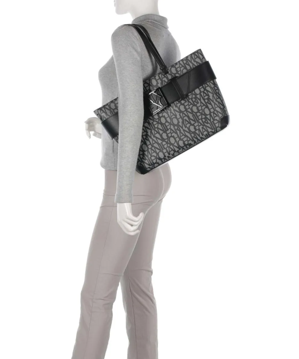 Susie M Shopper Lederimitat beige/schwarz