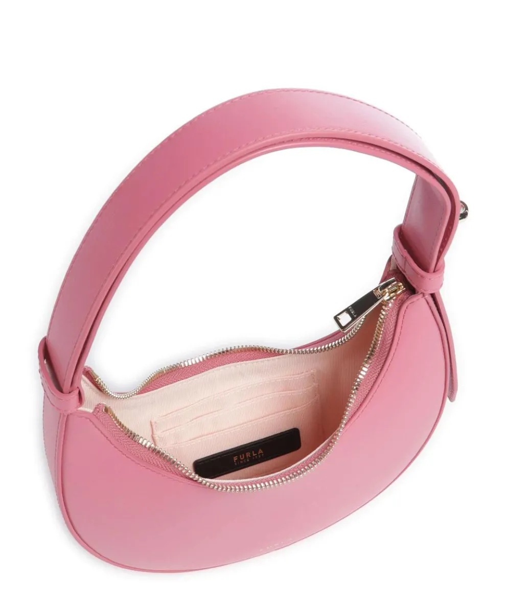 Delizia Mini Schultertasche fein genarbtes Leder rosa