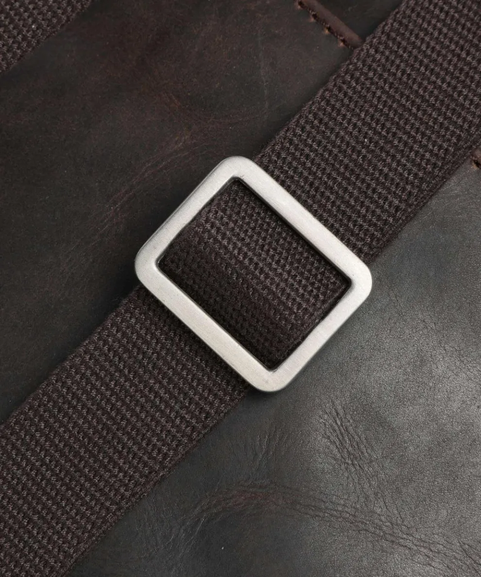 Brick Lane Umhängetasche fein genarbtes Rindsleder dunkelbraun