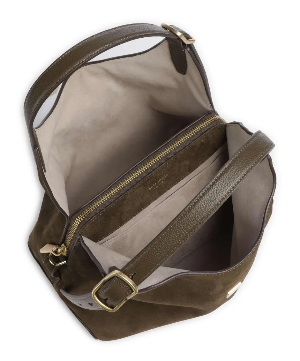 Deco Handtasche aufgerautes Rindsleder olivgrün