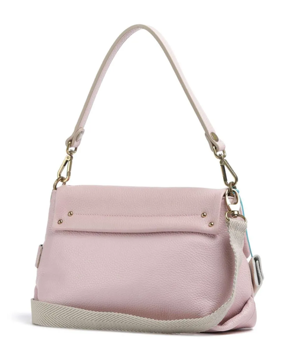 Guadalupe Nihan Schultertasche genarbtes Kalbsleder rosa