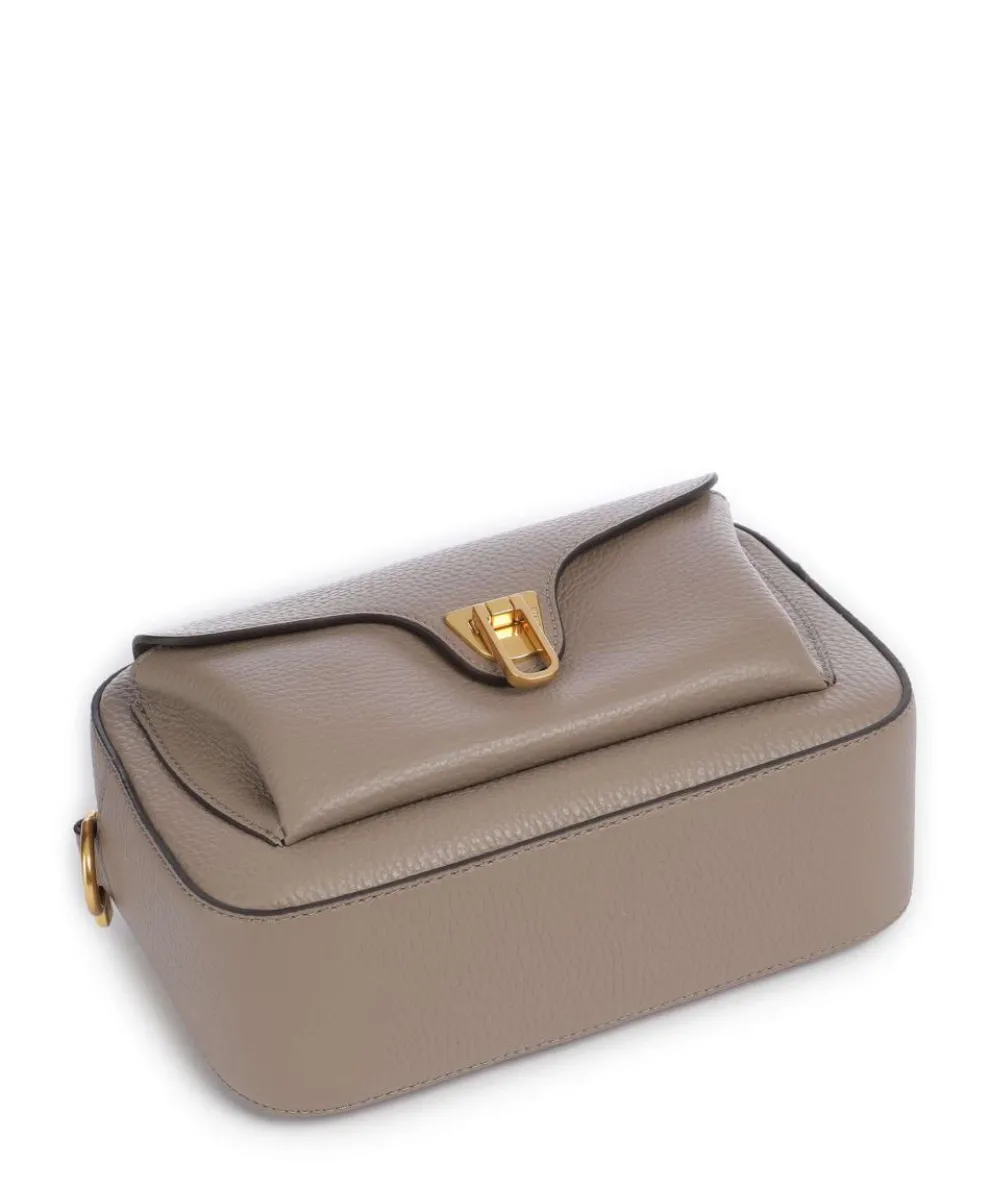 Beat Soft Ribbon Umhängetasche genarbtes Leder taupe