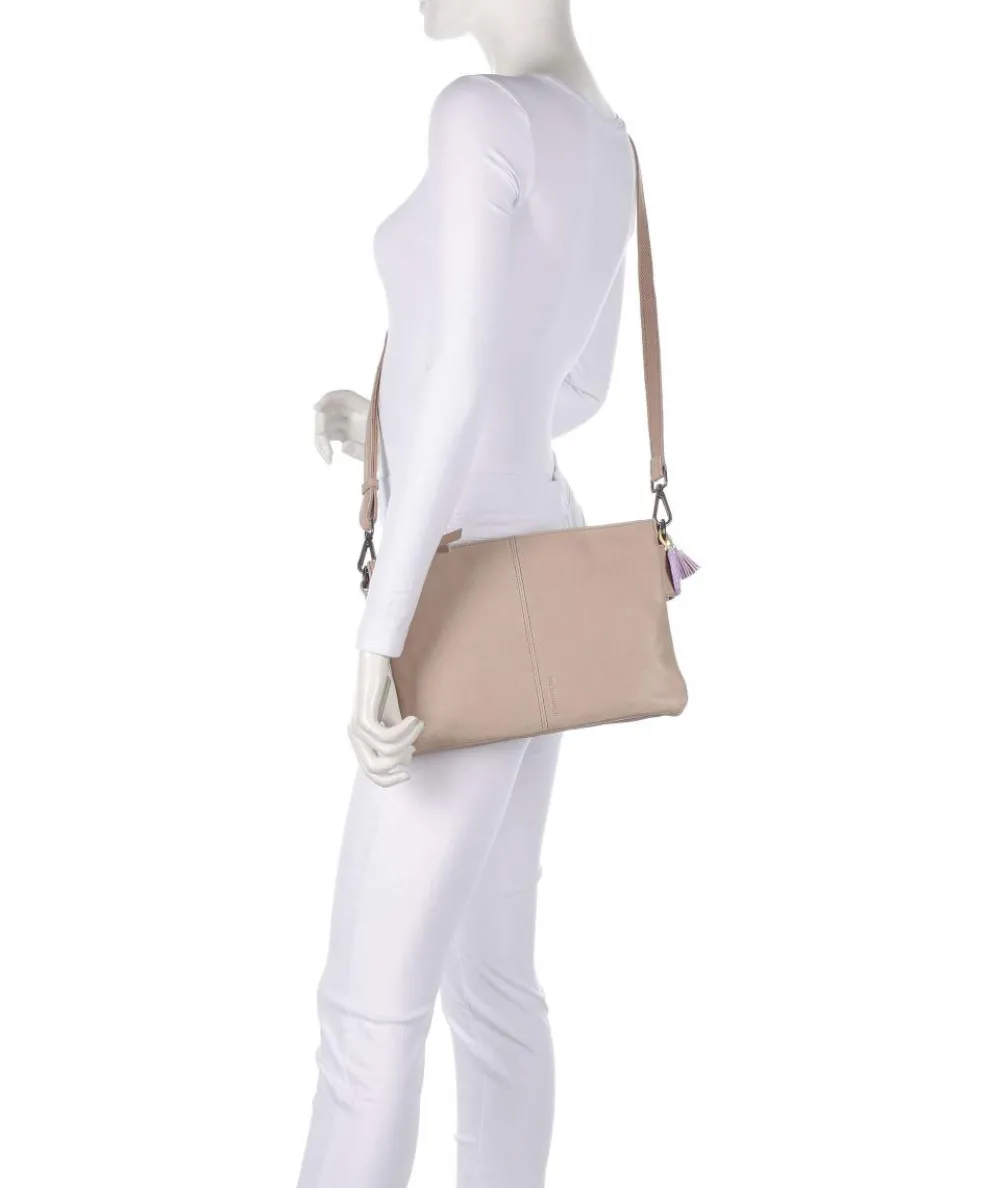 Take A Smile Umhängetasche Schafsleder beige