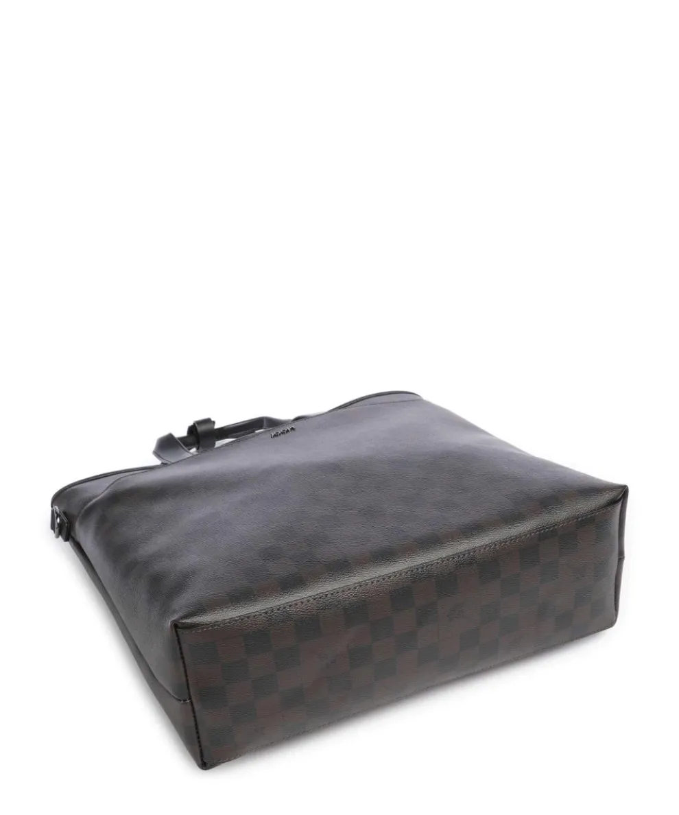 Cortina Piazza Morris Handtasche 14″ Lederimitat dunkelbraun