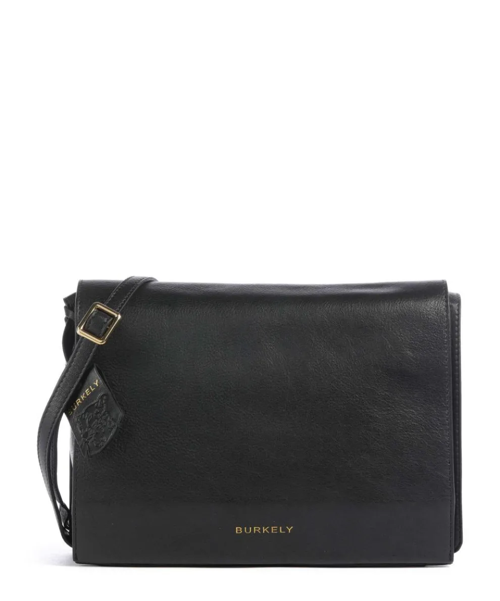 Fine Florence Umhängetasche genarbtes Leder schwarz