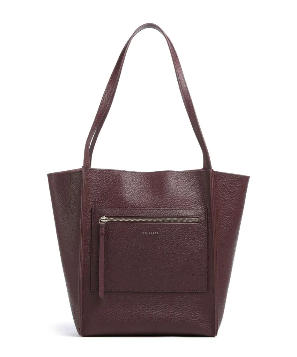 Taala Shopper genarbtes Rindsleder bordeaux