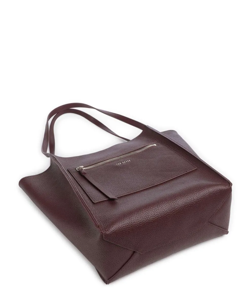 Taala Shopper genarbtes Rindsleder bordeaux