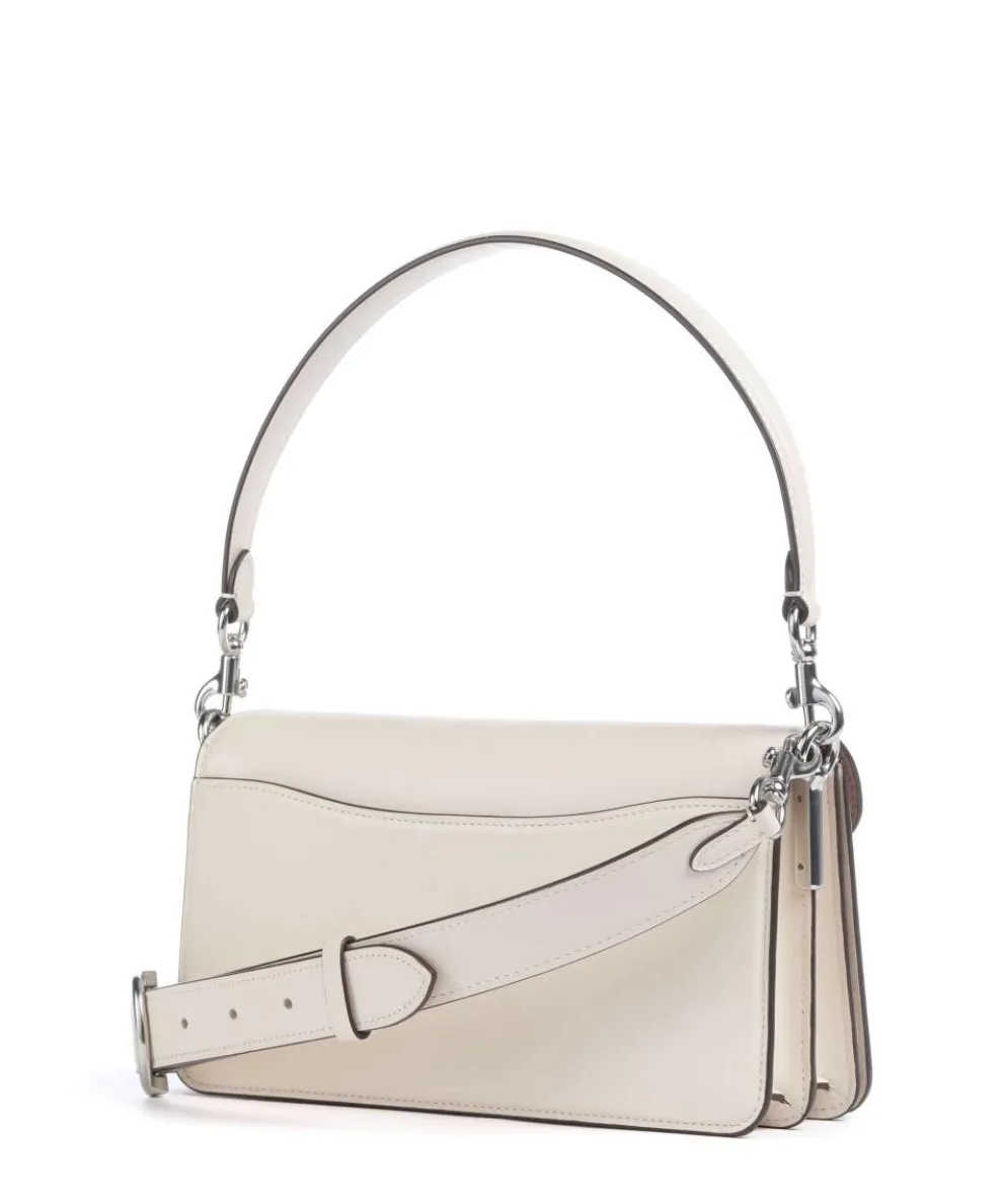 Tabby 26 Schultertasche Canvas, Kalbsleder creme