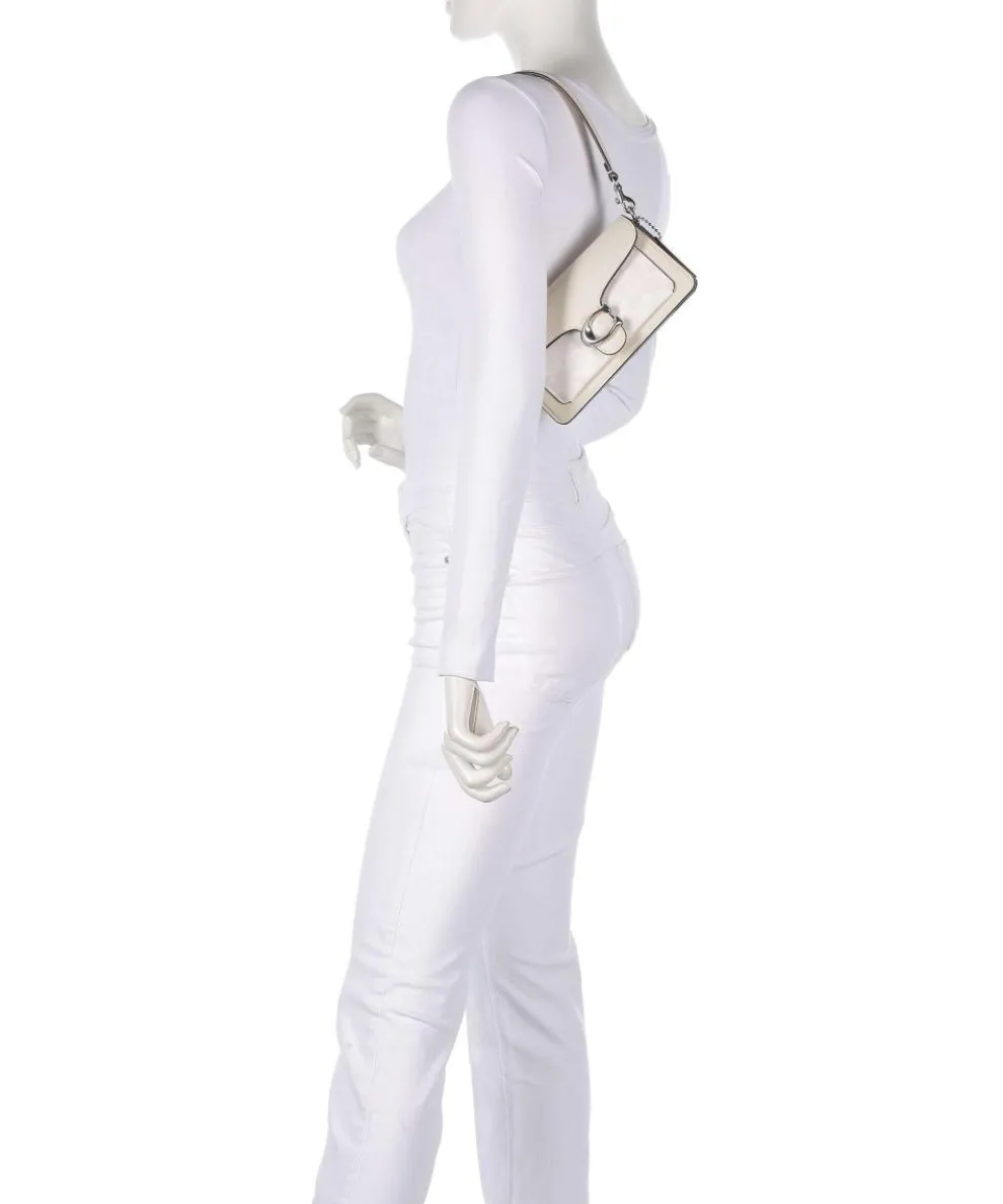 Tabby 20 Schultertasche fein genarbtes Rindsleder, Canvas creme