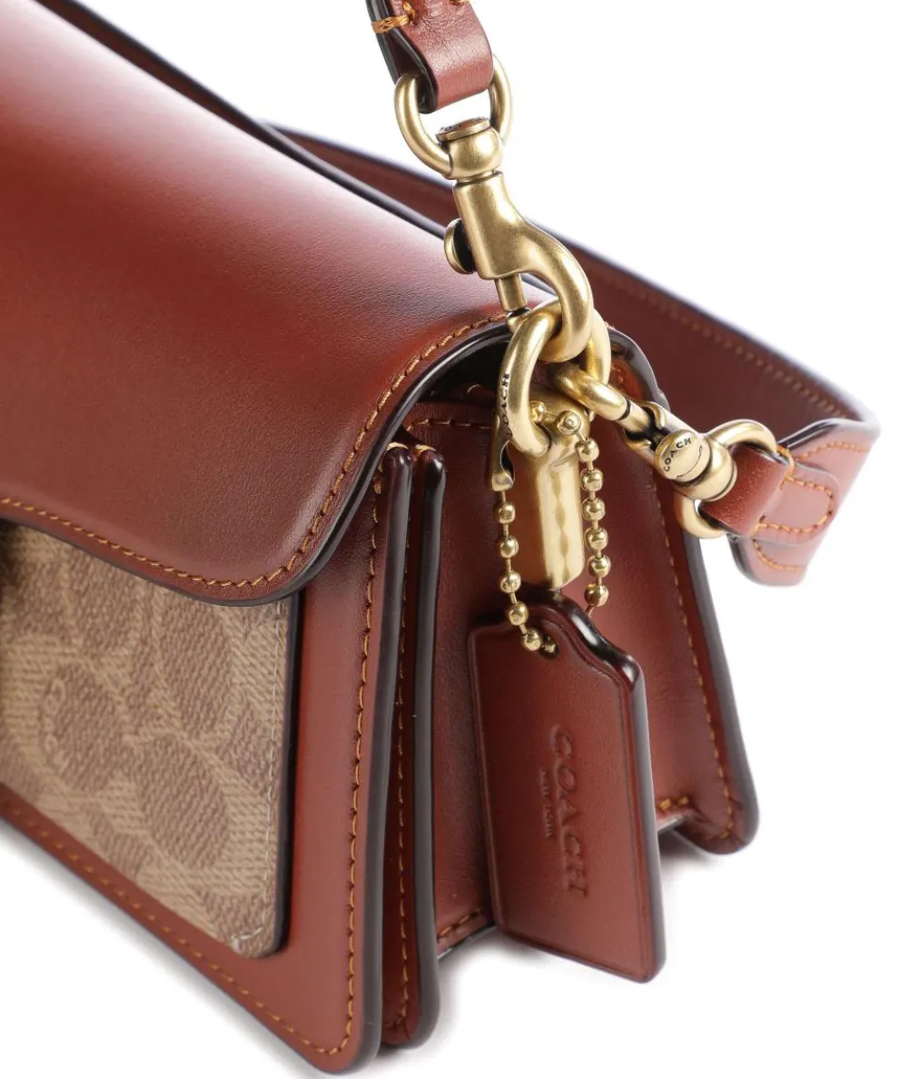 Tabby 20 Umhängetasche genarbtes Leder braun