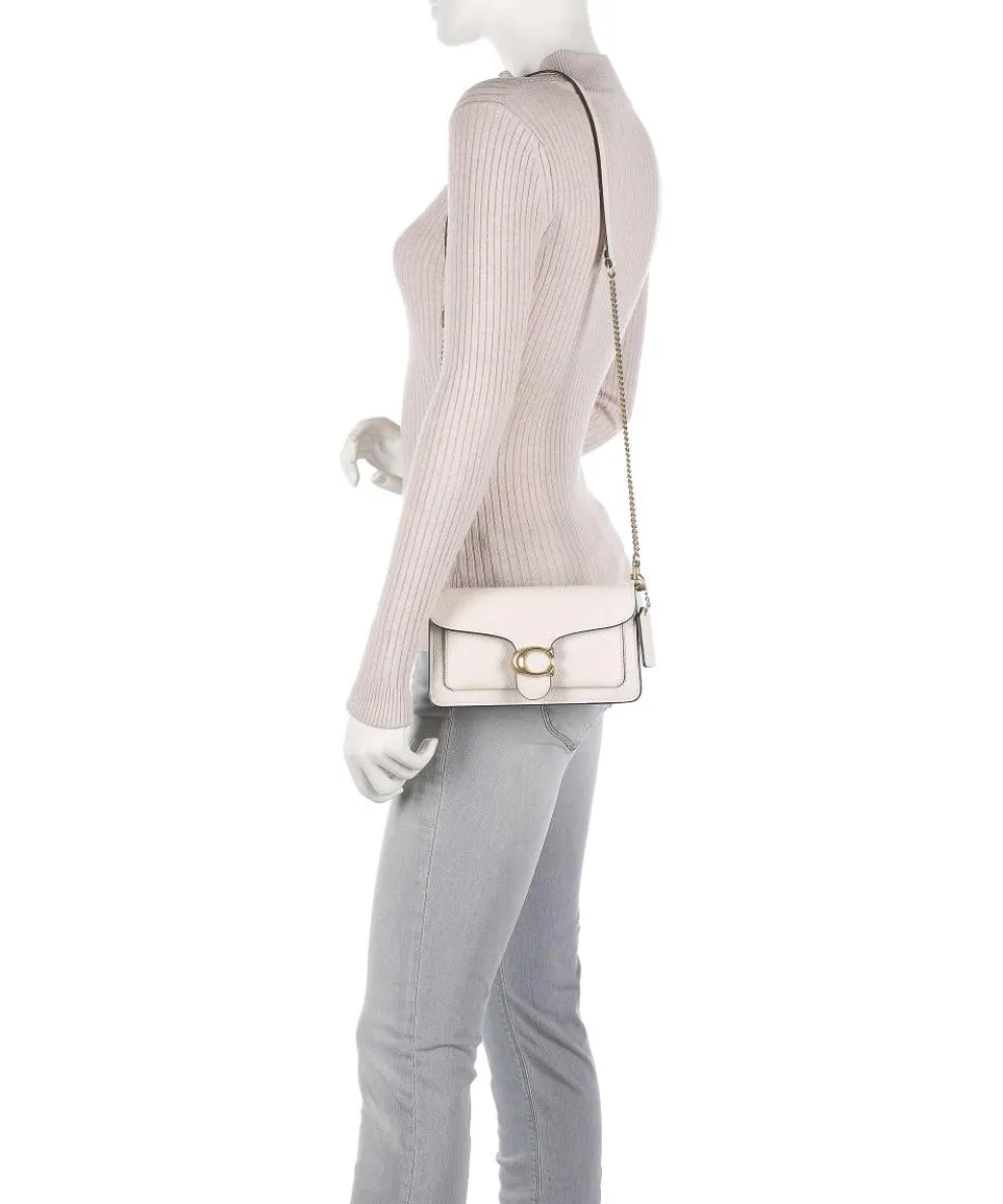 Tabby Chain Umhängetasche genarbtes Leder elfenbein