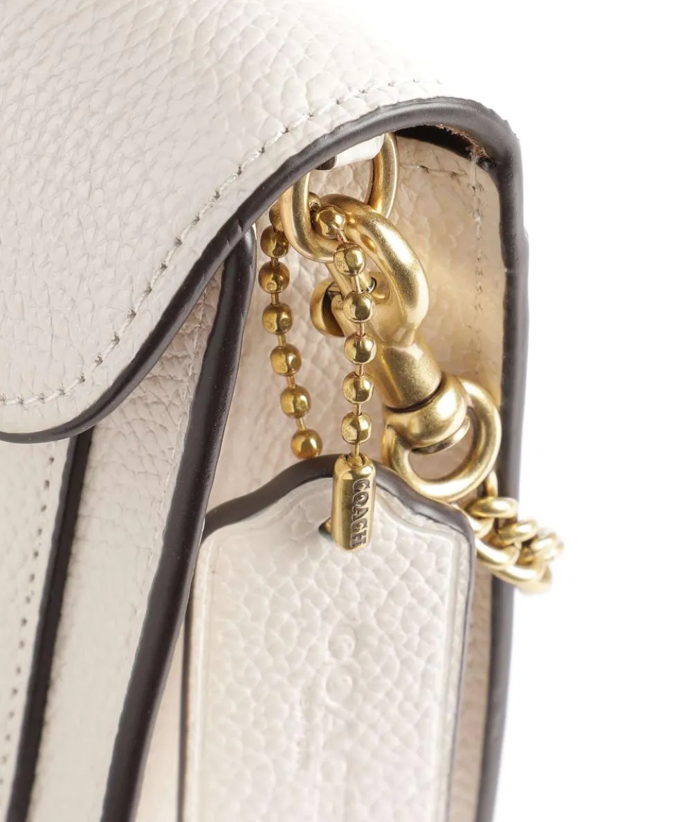 Tabby Chain Umhängetasche genarbtes Leder elfenbein