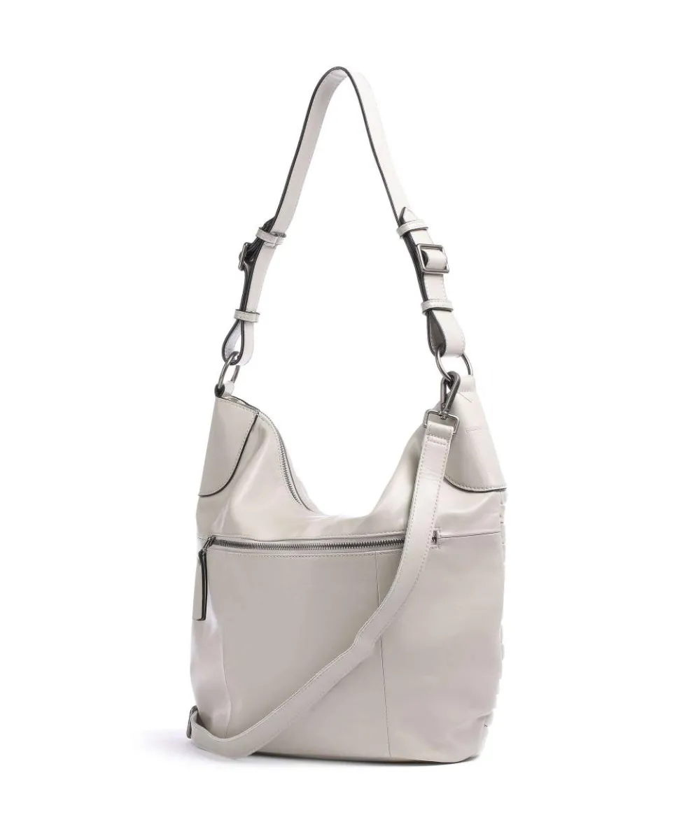 Tabily Beuteltasche fein genarbtes Leder beige/gelb