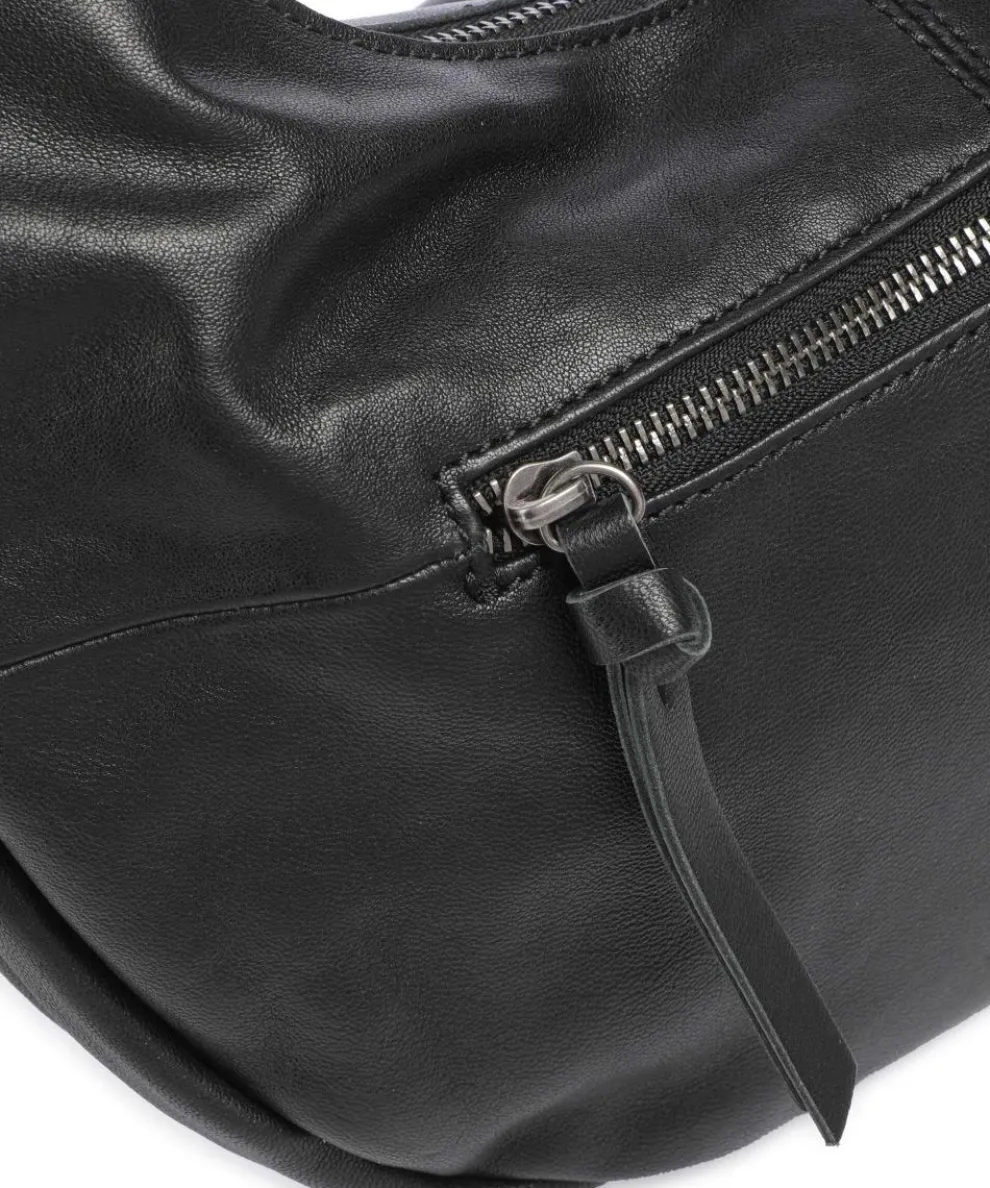 Take A Smile Beuteltasche Schafsleder schwarz