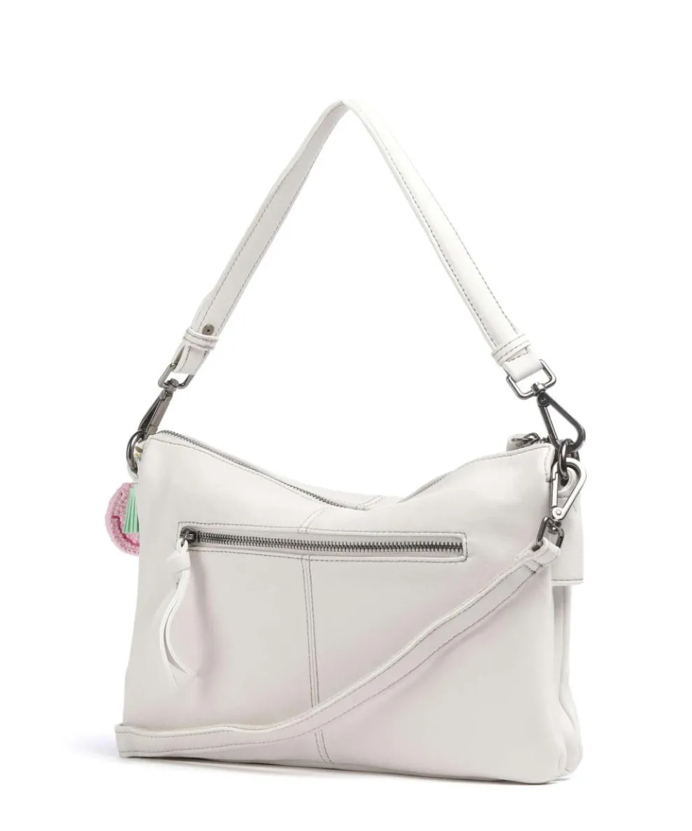 Take A Smile Umhängetasche Schafsleder elfenbein