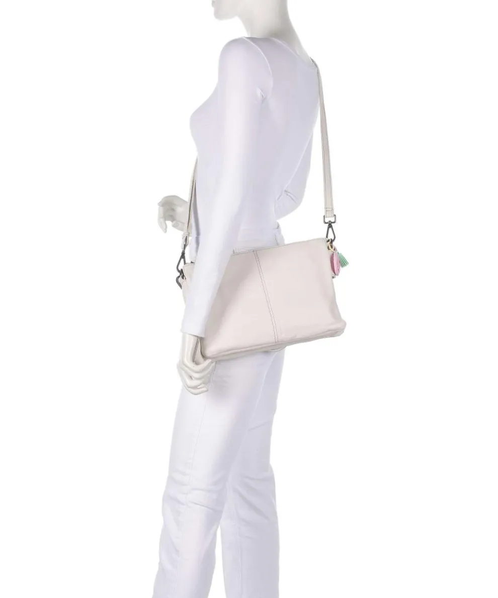 Take A Smile Umhängetasche Schafsleder elfenbein