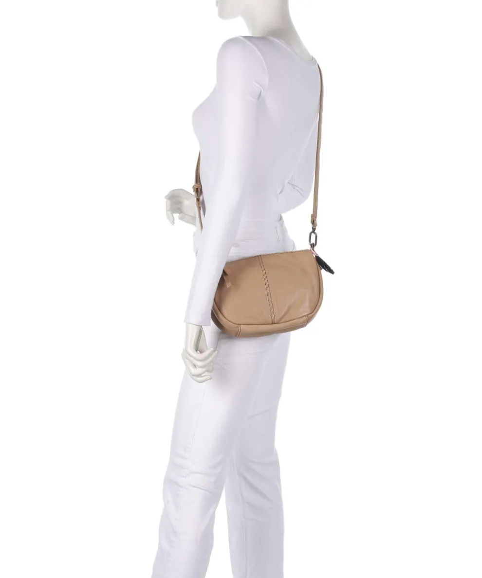 Take A Smile Umhängetasche Schafsleder hellbraun