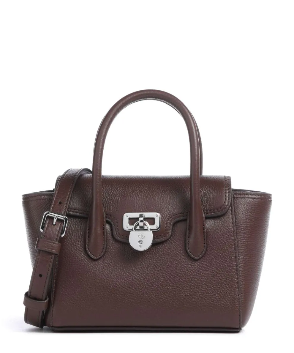 Tanner Small Umhängetasche genarbtes Rindsleder dunkelbraun