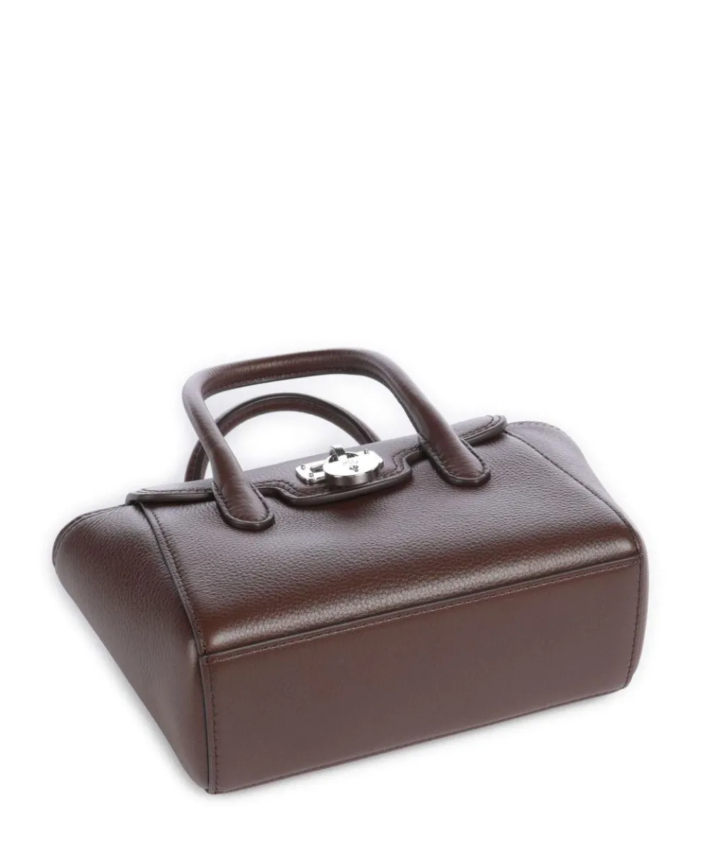 Tanner Small Umhängetasche genarbtes Rindsleder dunkelbraun