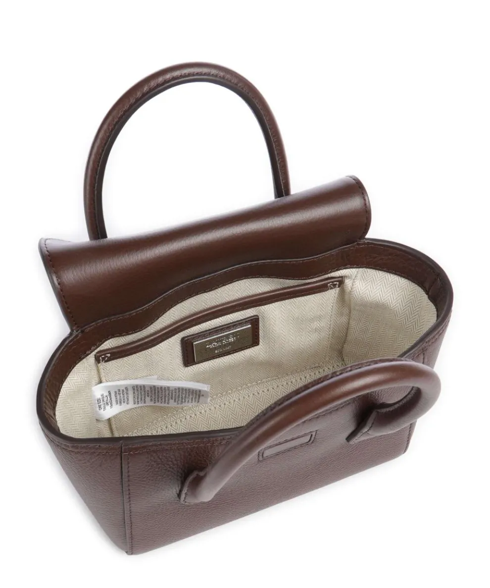 Tanner Small Umhängetasche genarbtes Rindsleder dunkelbraun