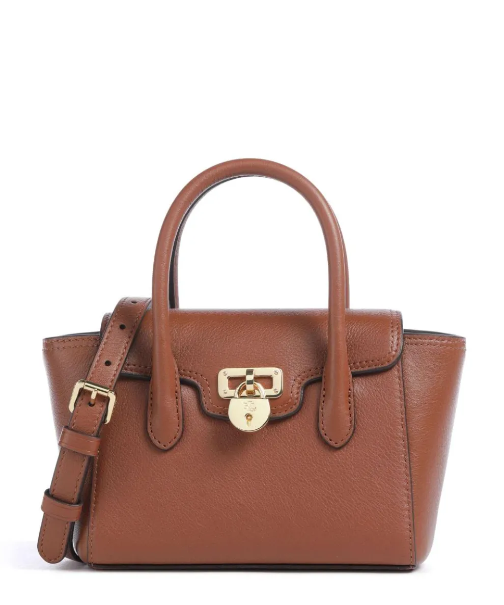 Tanner Small Umhängetasche genarbtes Rindsleder braun