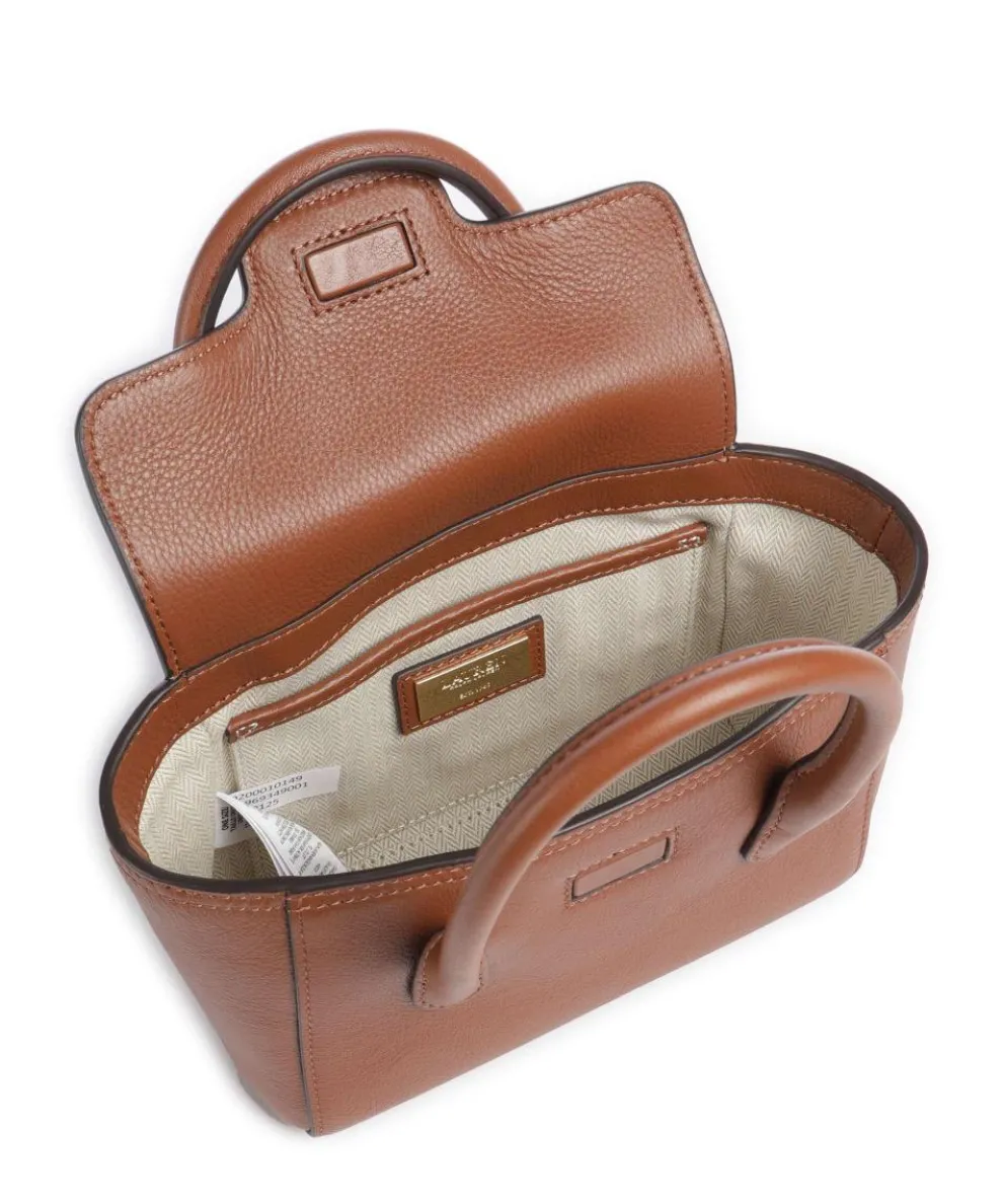 Tanner Small Umhängetasche genarbtes Rindsleder braun