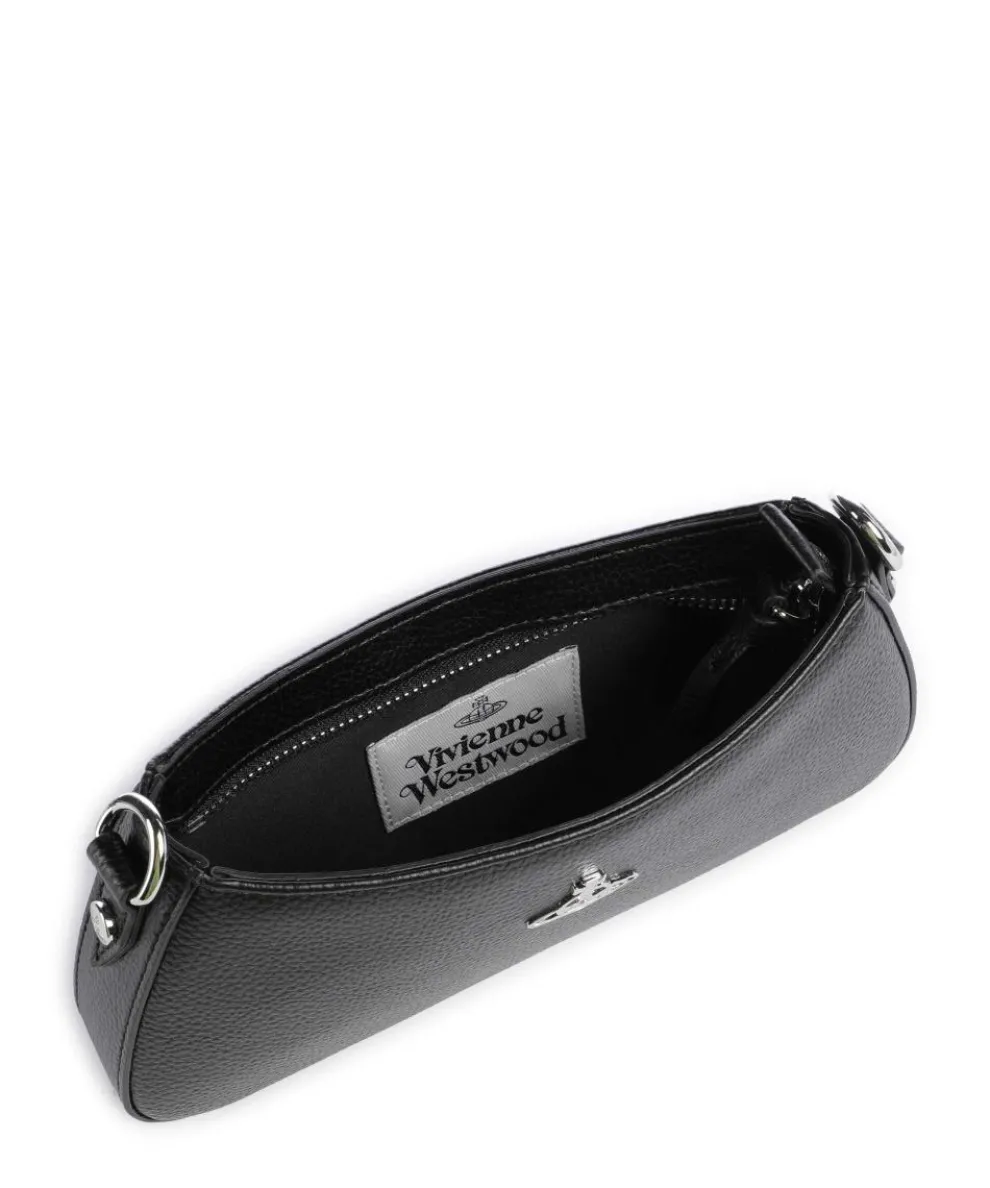 Tasha Grain Schultertasche Lederimitat schwarz