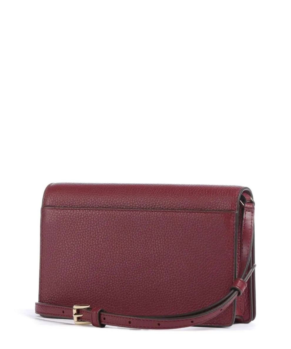 Jet Set Medium Umhängetasche genarbtes Rindsleder wein