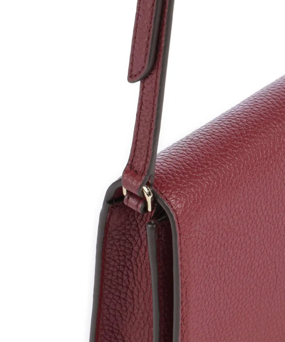 Jet Set Medium Umhängetasche genarbtes Rindsleder wein
