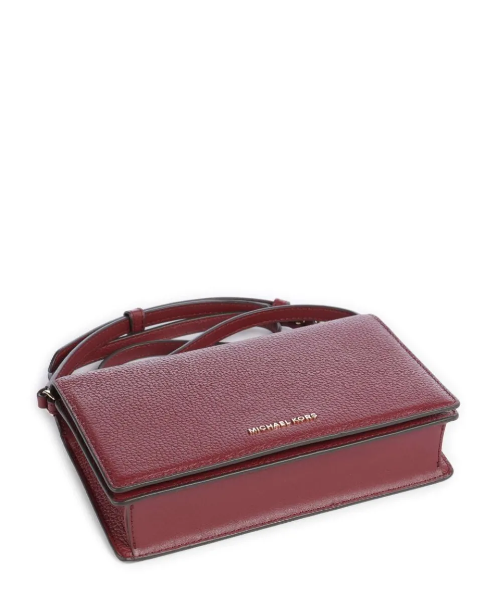 Jet Set Medium Umhängetasche genarbtes Rindsleder wein