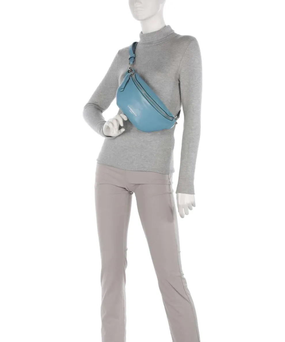 Tavia Sheep Natural Gürteltasche genarbtes Leder petrol