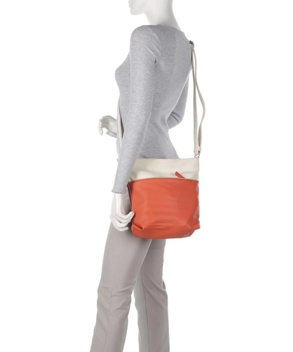 Jana J10 Schultertasche Lederimitat orange