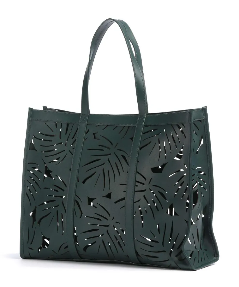 Leiian Shopper fein genarbtes Rindsleder dunkelgrün