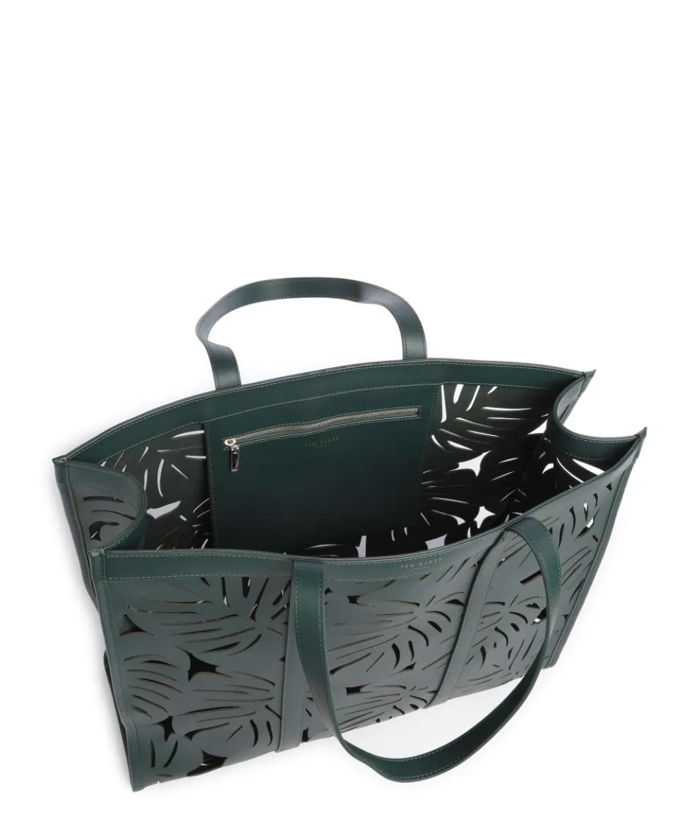 Leiian Shopper fein genarbtes Rindsleder dunkelgrün