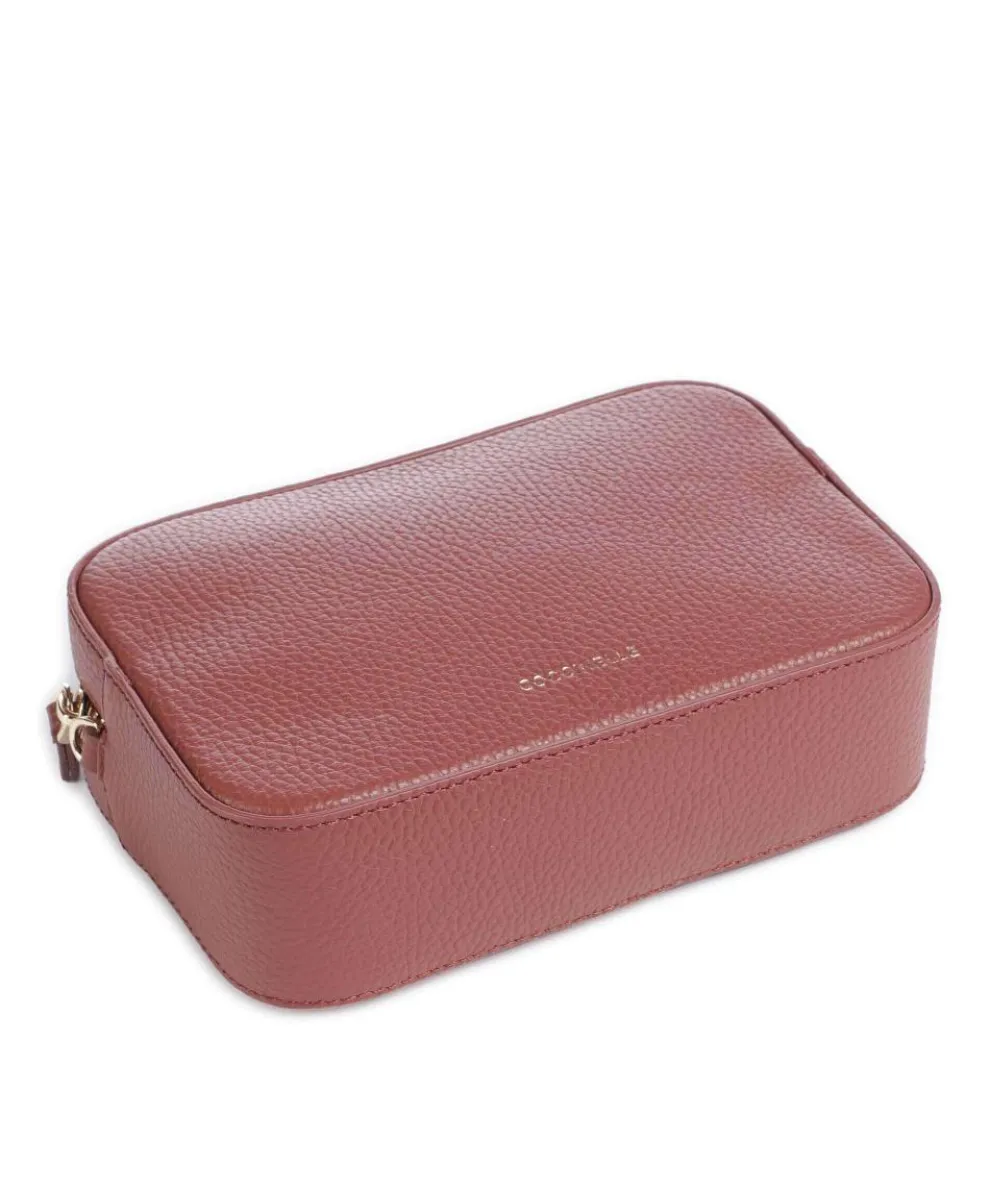 Tebe Umhängetasche genarbtes Leder braun